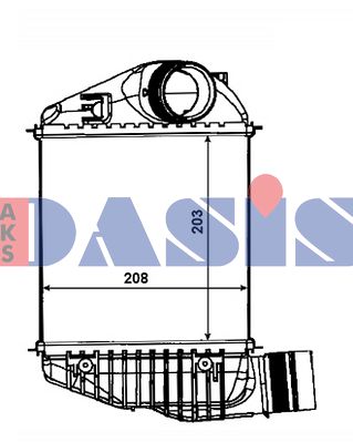 AKS DASIS tarpinis suslėgto oro aušintuvas, kompresorius 487039N